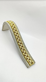 Taş İşlemeli Altın Kaplama Klasik Bileklik