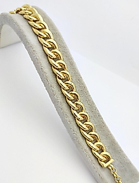 Klasik Oval Zincir Altın Bileklik