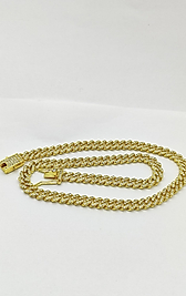 Taşlı Altın Kaplama Cuban Zincir Bileklik