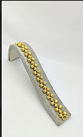 Kabartmalı Top Detaylı Altın Bileklik