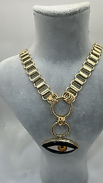 Pirinç üzeri radyum kaplama kolye