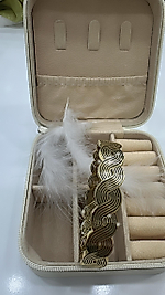 Dalgalı Desen Altın Kaplama Kelepçe